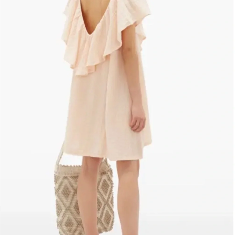 NWT ANAAK Brigitte Ruffled V-Neck Cotton Dress, Sz 1/Small - Picture 2 of 7